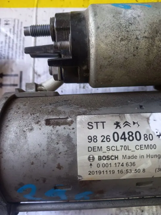 Motor de arranque Peugeot Boxer 2020 OE 9826048080 image 3