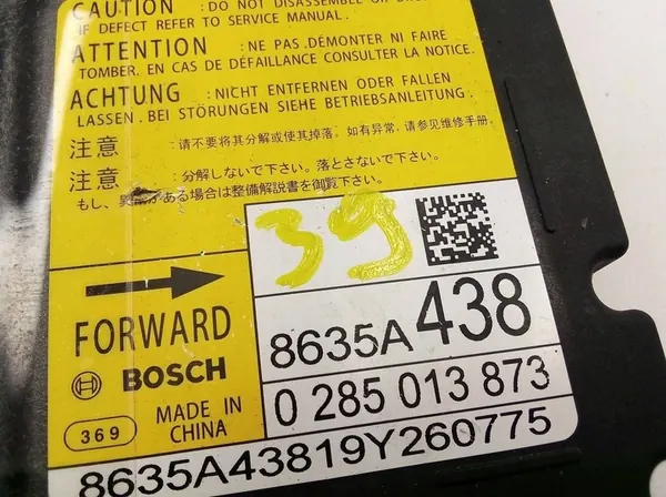 Módulo Airbag Mitsubishi Outlander 2018 0285013873 image 5