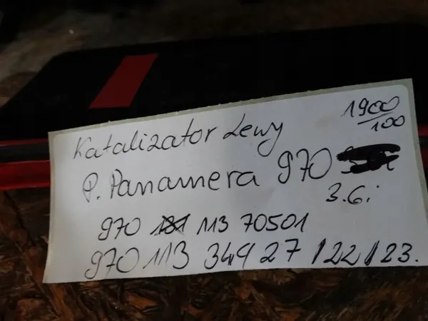 Vänster katalysator OEM 97011370501 Porsche Panamera image 3