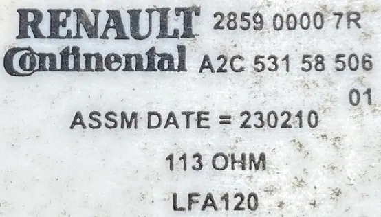 RENAULT MEGANE III Deslizamento do Para-choque Traseiro + Reforço da Antena OEM image 4