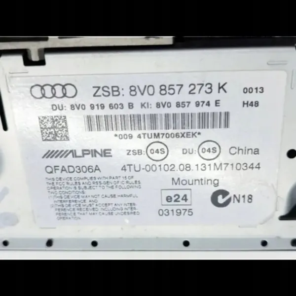 Écran de navigation Audi A3 OEM 8V0857273K Occasion image 9