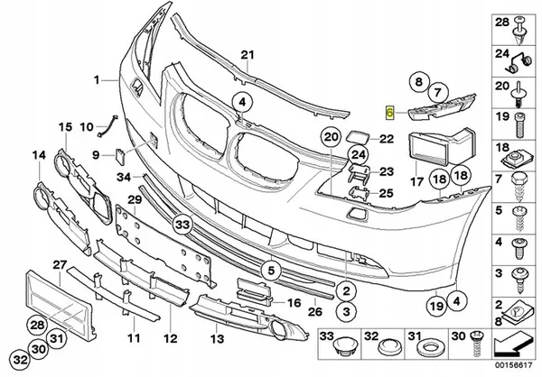 Supporto paraurti anteriore destro BMW E60 E61 LCI 51117033706 image 5