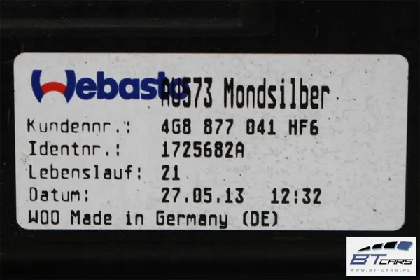 Toit ouvrant Audi A7 OEM bt-cars-7326 - État utilisé image 7