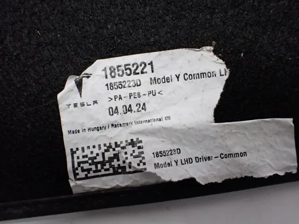 Tesla OEM 1855221 fluwelen vloermatten voor Model Y image 3