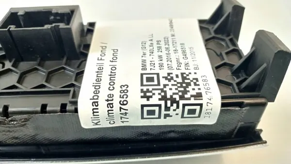 Panneau climatisation BMW 7 G11 G12 OEM 9399336 image 4
