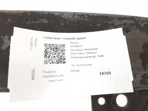 Nissan NV400 Hinterfeder OEM MAM18184 - Gebraucht image 5