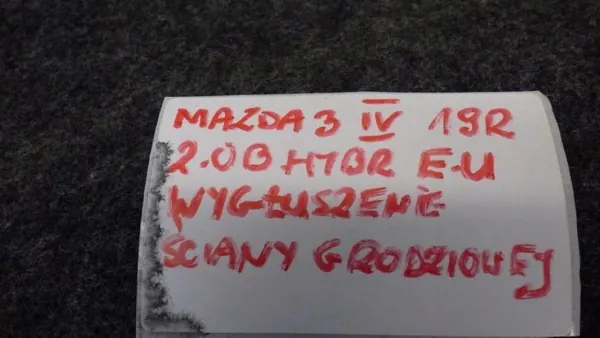 Isolation cloison OEM WYGŁUSZENIE ŚCIANY Mazda 3 IV image 9
