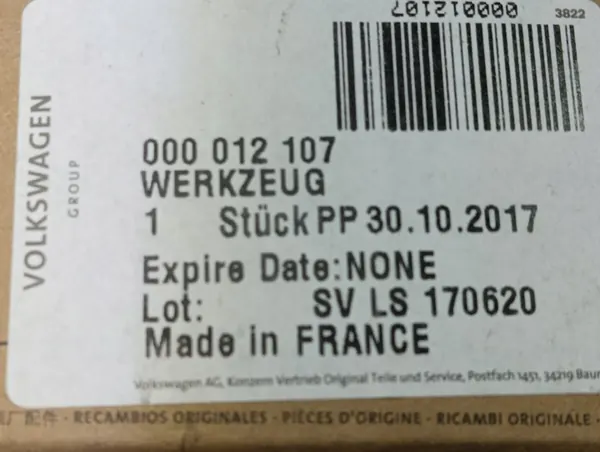 ASO Montagewerkzeug Volkswagen OEM 000012107 image 4