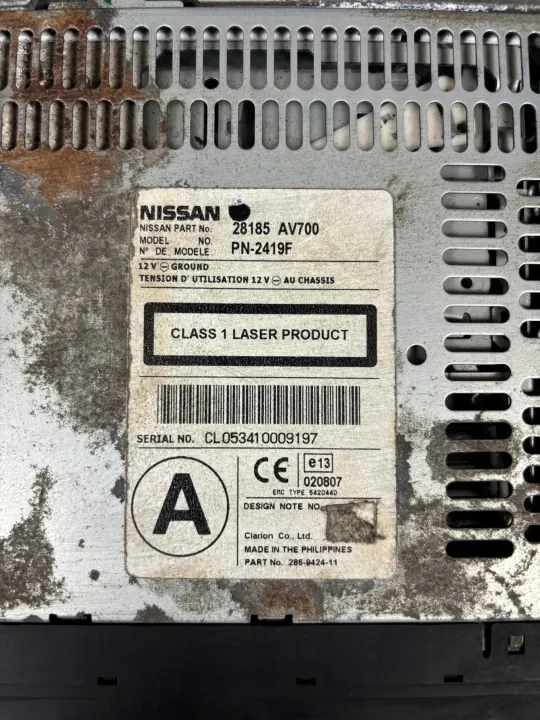 Changer CD/DVD Nissan Primera OEM 28185 AV700 image 3