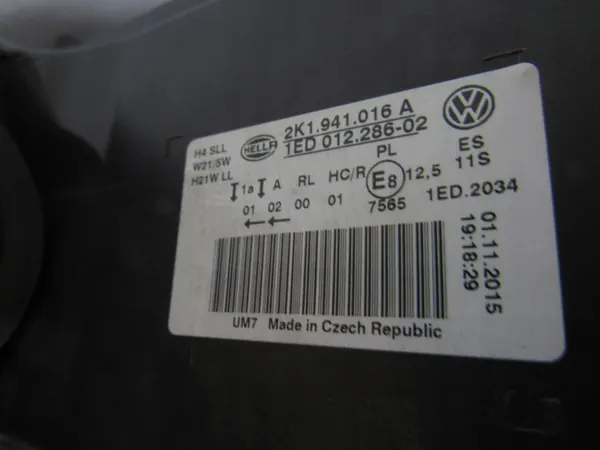 Oikea Ajovalo VW Caddy 2K1 H4 Eurooppa image 7