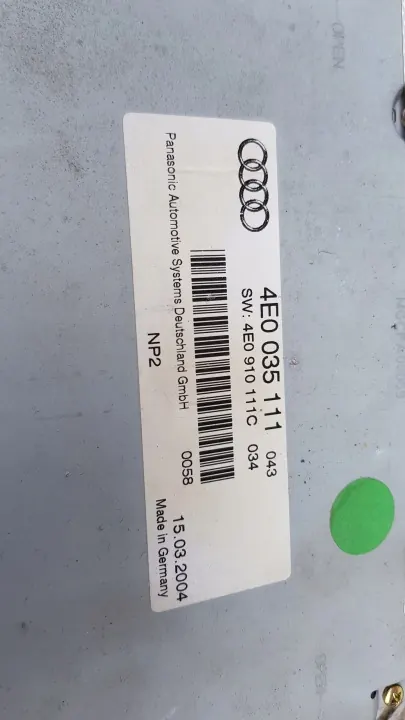 Trocador CD Audi A6 C6 OEM 4E0035111A - Usado image 3