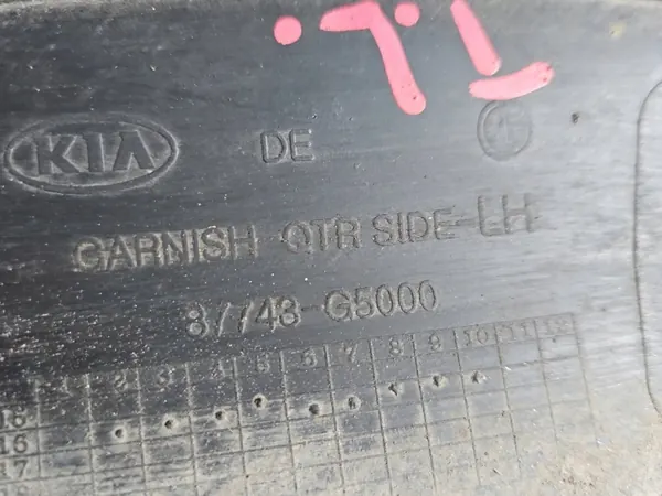 OEM 87743-G5000 Salpicadero Trasero Izquierdo Kia Niro I 16-22 image 3