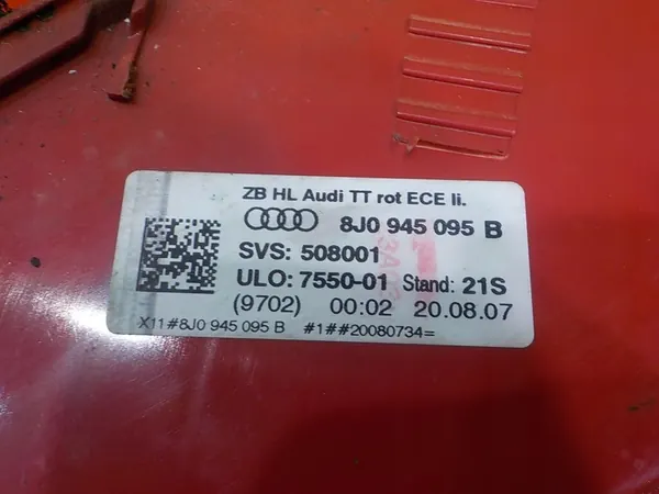 AUDI TT 8J 2.0 TFSI Luz Trasera Izquierda image 7