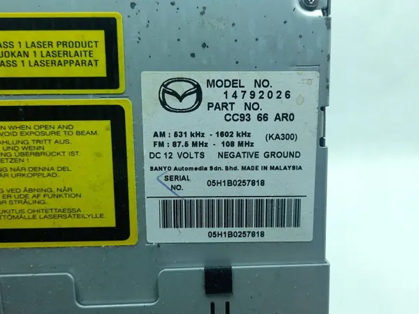 Rádio CD de fábrica OEM 14792026 para Mazda 5 image 4