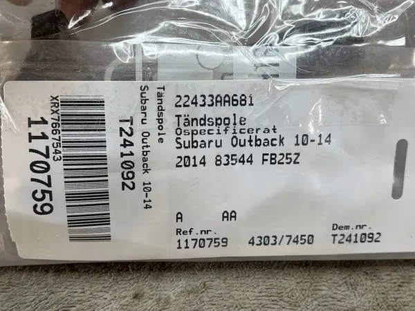 Bobina de encendido Subaru Forester SJ 2013 FK0453 image 4