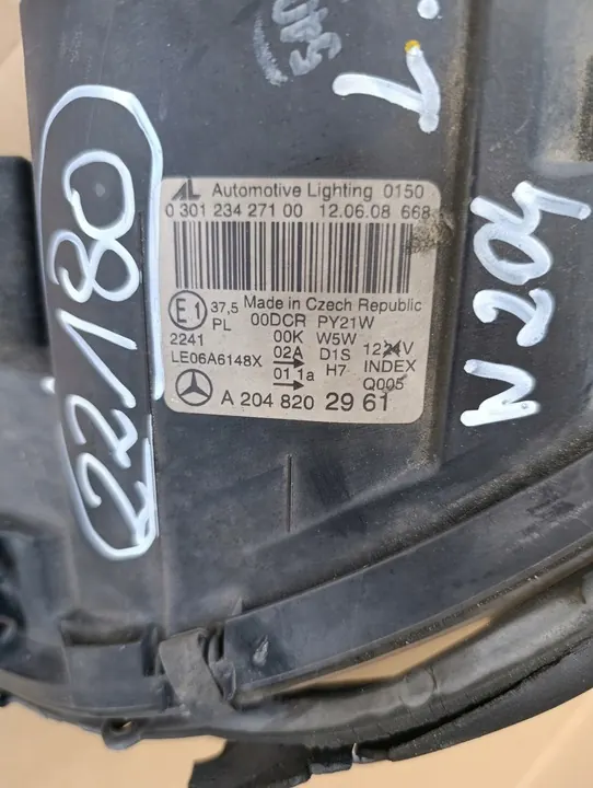 Mercedes W204 Linker Voorlamp Europa A2048202961 image 3