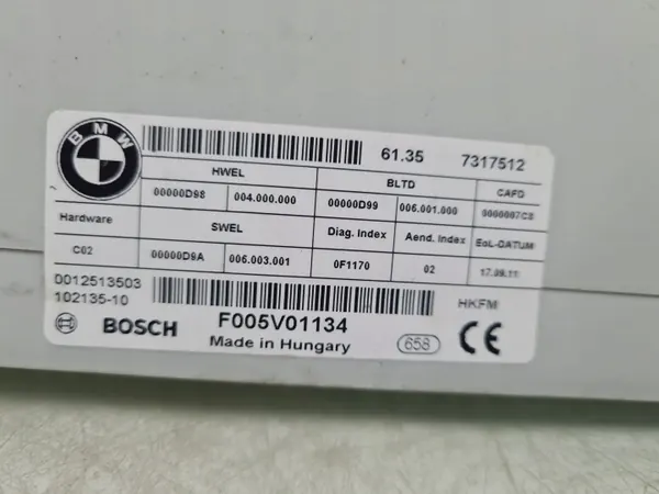 Módulo de porta-malas BMW 5 GT F07 OEM 61357317512 image 3