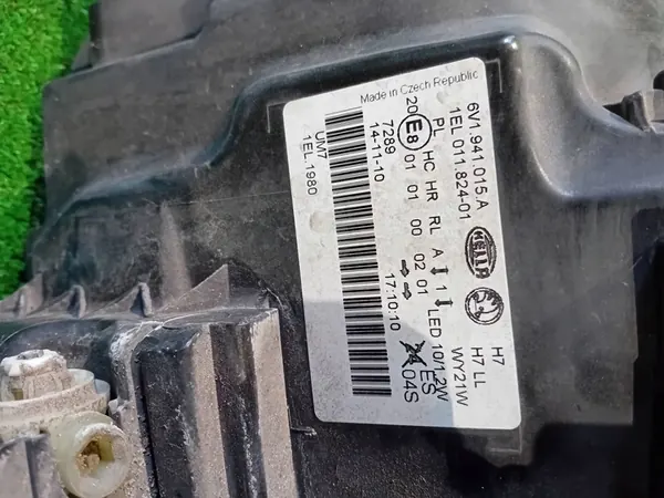 Refletor Frontal Esquerdo Skoda Fabia III 14- Lente LED 6V1941015A image 7