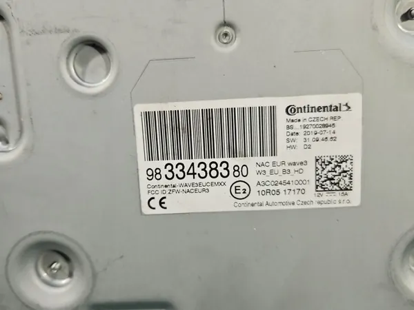 Radio de fábrica OEM 9833438380 para Peugeot 508 II image 6