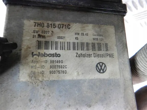Webasto Lämmitys VW Transporter T5 1.9 TDI 2003-2015 OEM image 5