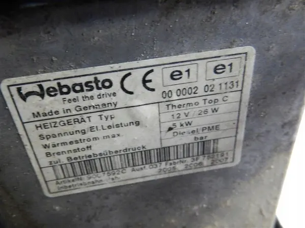 Webasto Lämmitys VW Transporter T5 1.9 TDI 2003-2015 OEM image 9