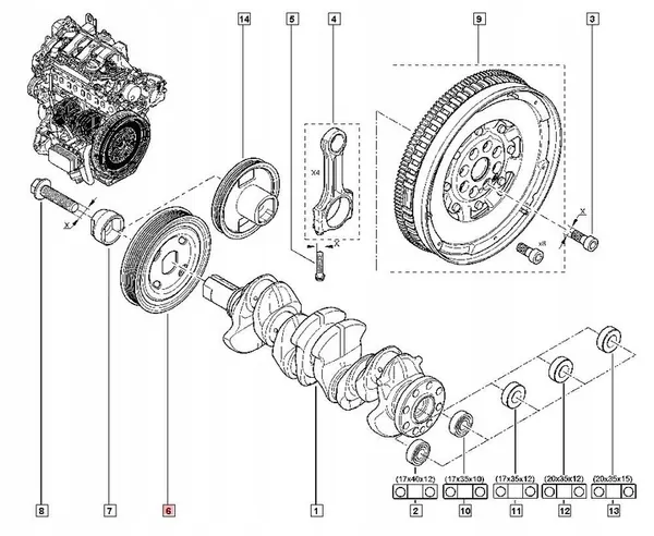 Renault OE 123034219R Polia image 2