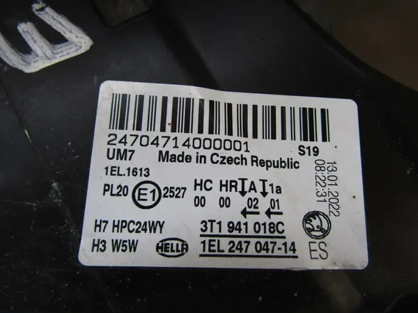 Etuvalo Skoda Superb II 08-13 RH 3T1941018C image 7