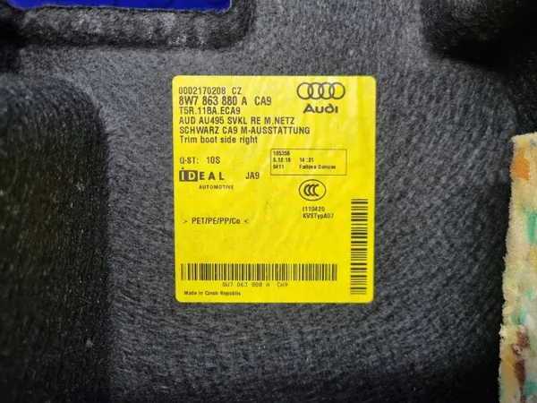 Garniture de coffre droit OEM 8W7863880A Audi A5 F5 Cabrio image 8