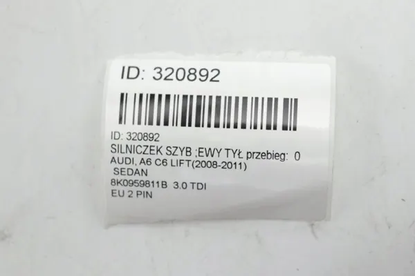 Motor de ventana izquierda trasera Audi A6 C6 OEM 8K0959811B image 6
