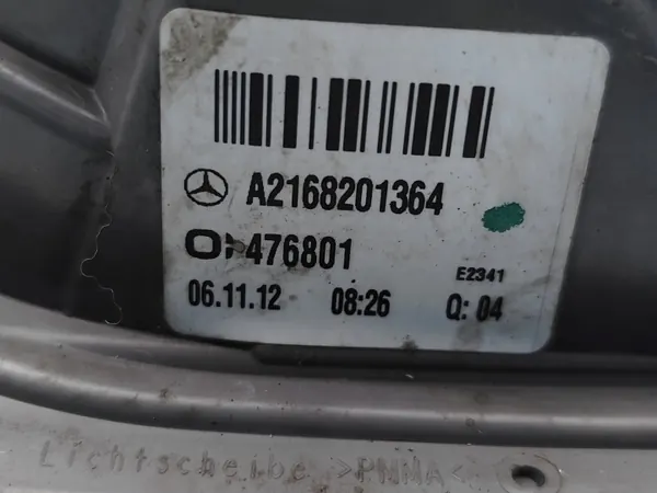Feu de recul gauche Mercedes-Benz S-Class OEM A2168201364 image 7