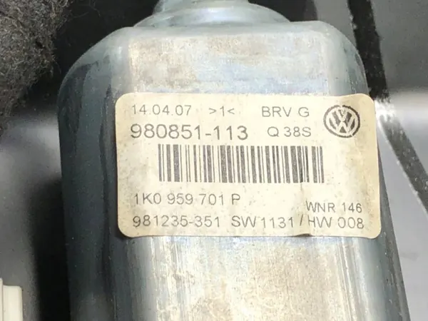 OEM 1K0959701P Régulateur Vitre Gauche Avant VW Passat image 4
