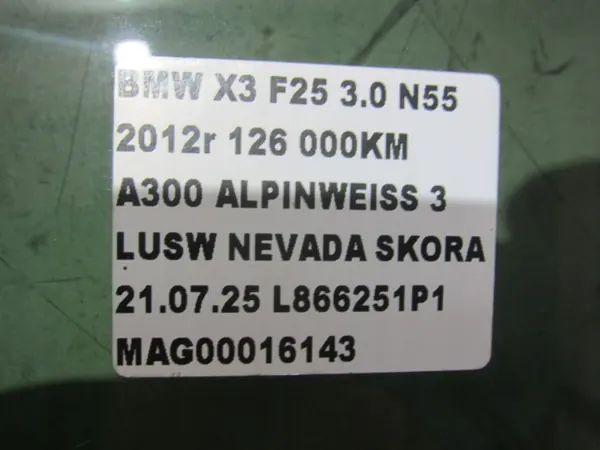 BMW X3 F25 Linke Hintertürscheibe OEM 51357329333 image 6