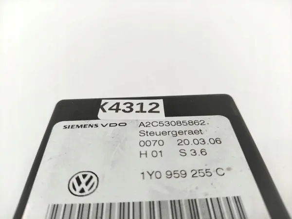 Käytetty katon ohjausmoduuli OEM 1Y0959255C VW Beetle image 5