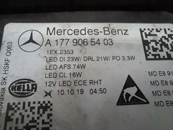 MERCEDES A W177 Rechter Koplamp MULTIBEAM LED A1779065403 image 10