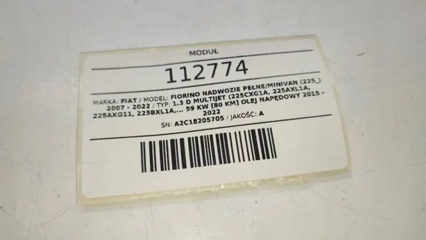 AdBlue-moduuli OEM A2C18205705 Fiat 1.3 M-JET:lle image 4
