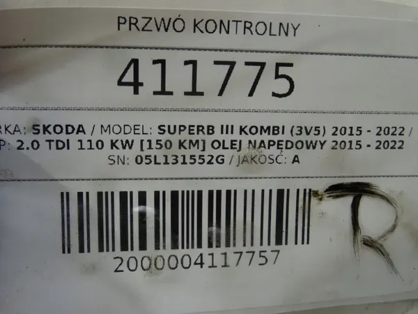 Câble de Commande OEM 05L131552G pour Skoda Superb III image 5