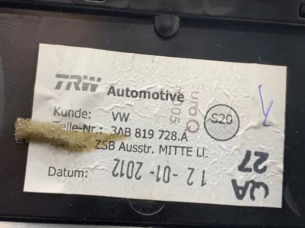 Front-Lüftungsgitter OEM 3AB819728A VW Passat B7 2010-2015 image 4