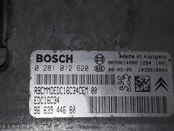 2007 Peugeot Partner ECU 1.6 Diesel 9663944680 image 4