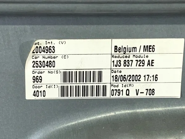 Elevador de vidro dianteiro esquerdo VW Golf IV Hatchback 97-08 image 4