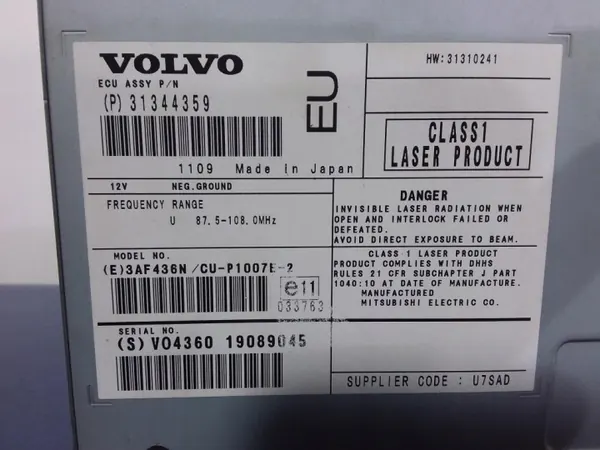 Lecteur Navigation Volvo S40 II OEM 31344359 image 5