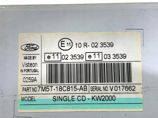 OEM 7M5T-18C815-AB radio Ford Focus C-Max 2003-2007 image 4