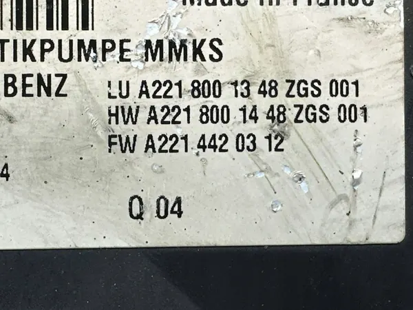 Mercedes W221 W216 Dynamic Seat Pump A2218001348 image 5