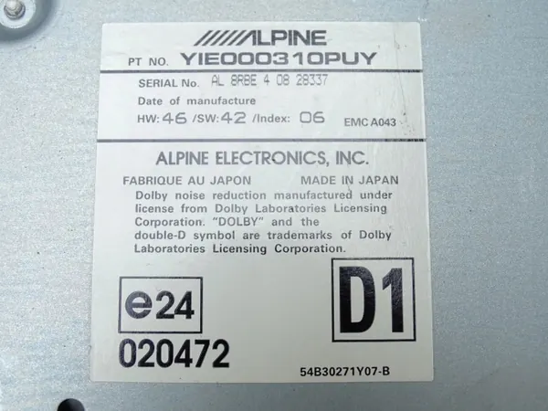 Alpine Radio-Display-Player OEM YIE000310PUY image 8