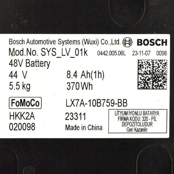 OEM LX7A-10B759-BB Batteri 8Ah för Ford Puma MK2 image 3