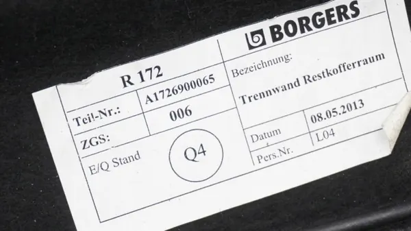 Mercedes SLK R172 Dachabdeckung Regal OEM A1726900065 image 3