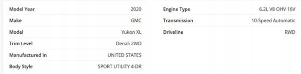 GMC YUKON XL IV 2015 - 6.2 Vänster Bakfjäder Sensor OEM image 5