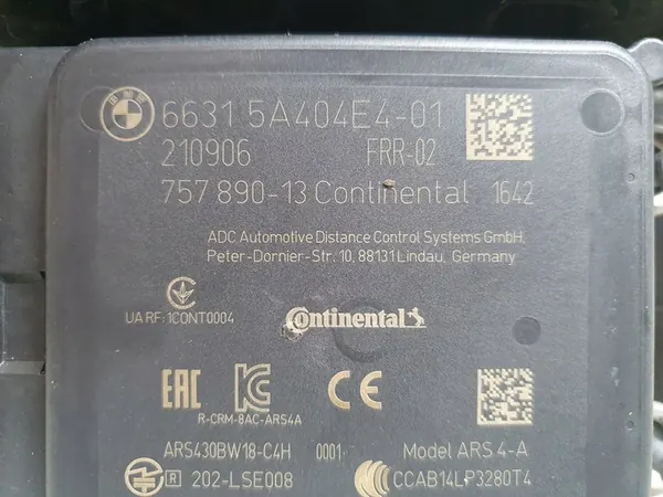 RADARSENSOR DISTRONIC BMW G30 G11 G01 G02 66315A404E4 image 6