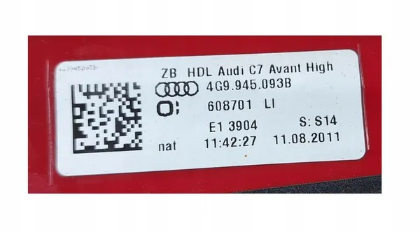LÁMPARA LED TRASERA IZQUIERDA AUDI A6 C7 11-15 AVANT 4G9945093B image 4