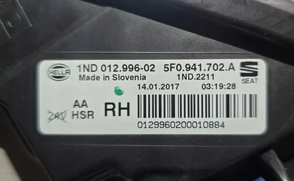 Hella Oikea DRL Valo OEM 5F0941702A Seat Leonille image 7