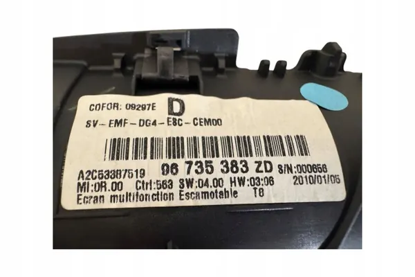 Écran HUD OEM 96735383ZD pour Peugeot 5008 2010 Gauche image 6